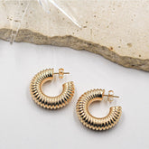 Ripple Hoop Earrings