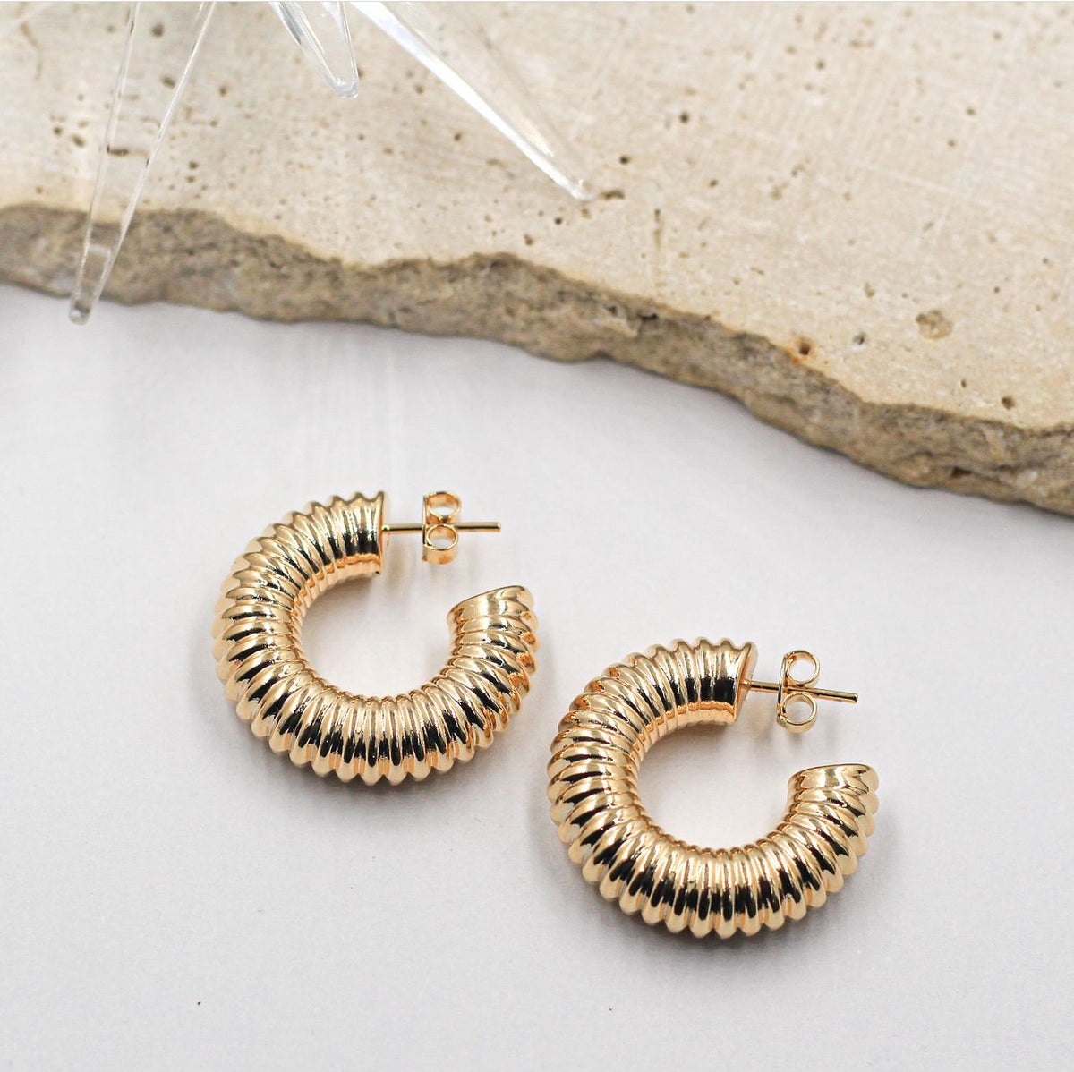 Ripple Hoop Earrings