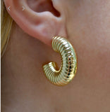 Ripple Hoop Earrings