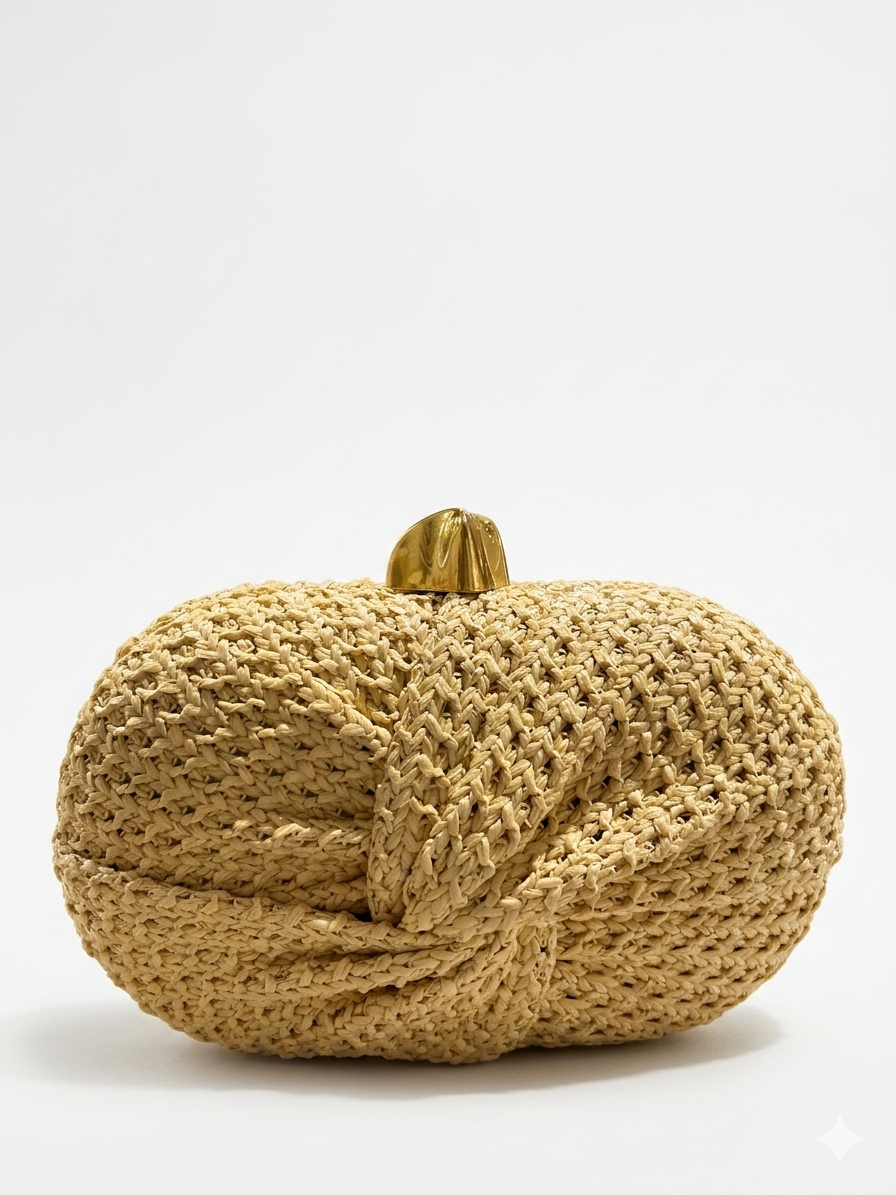 Raffia Knot Clutch