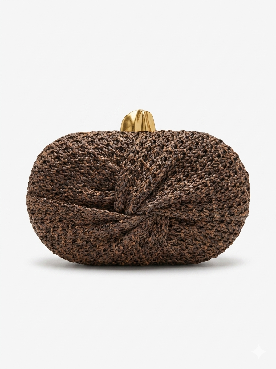 Raffia Knot Clutch