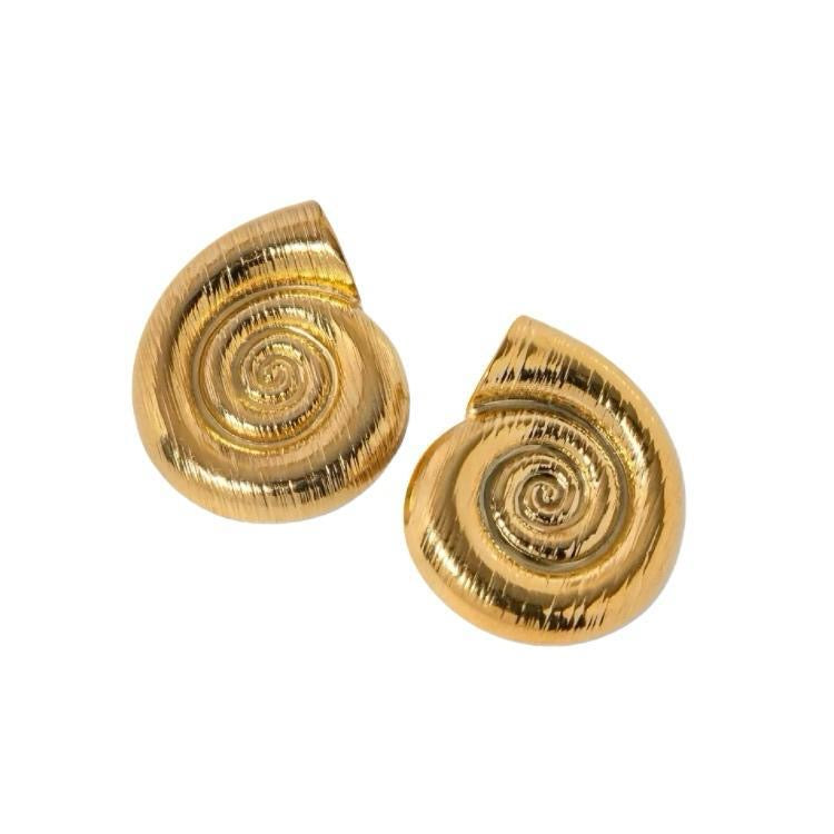 Gold Twirl Earrings