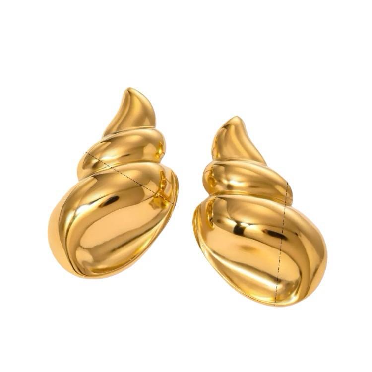 Gold Seashell Earrings