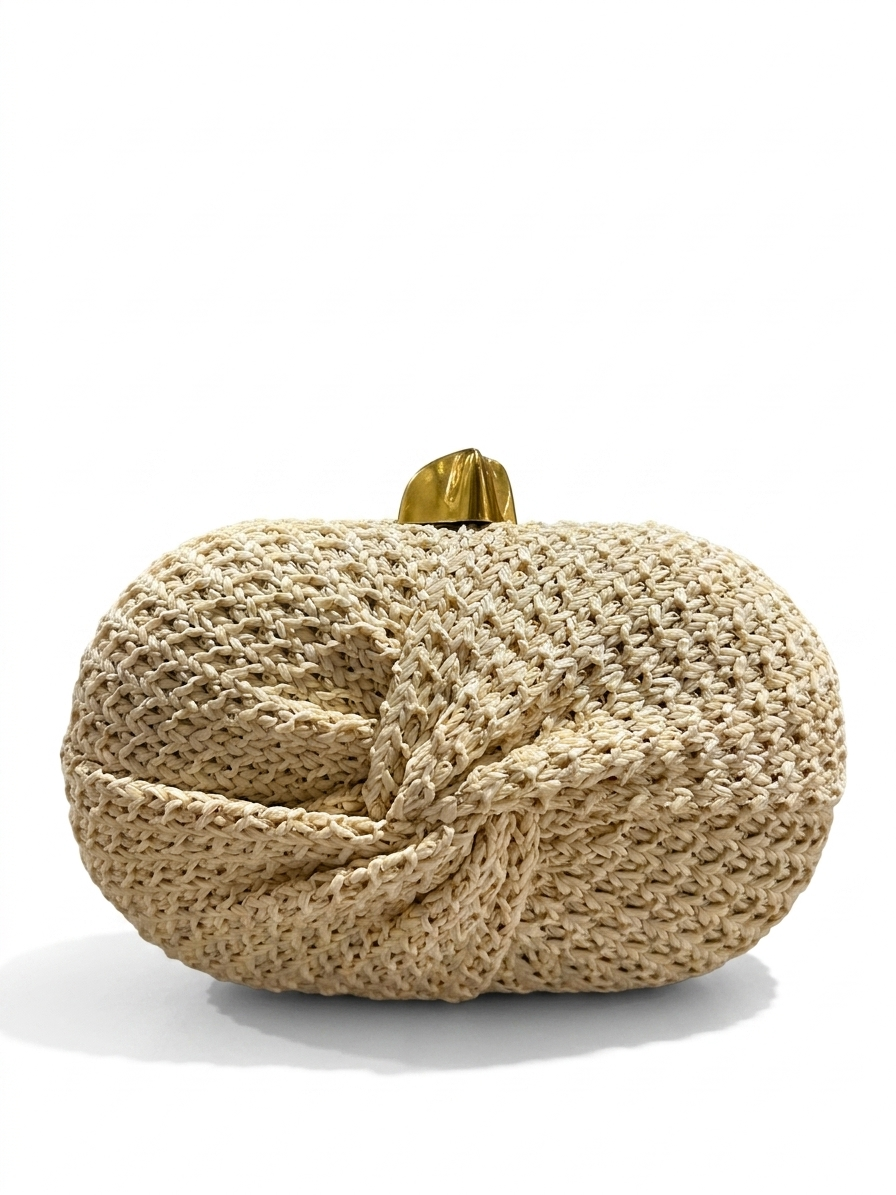 Raffia Knot Clutch