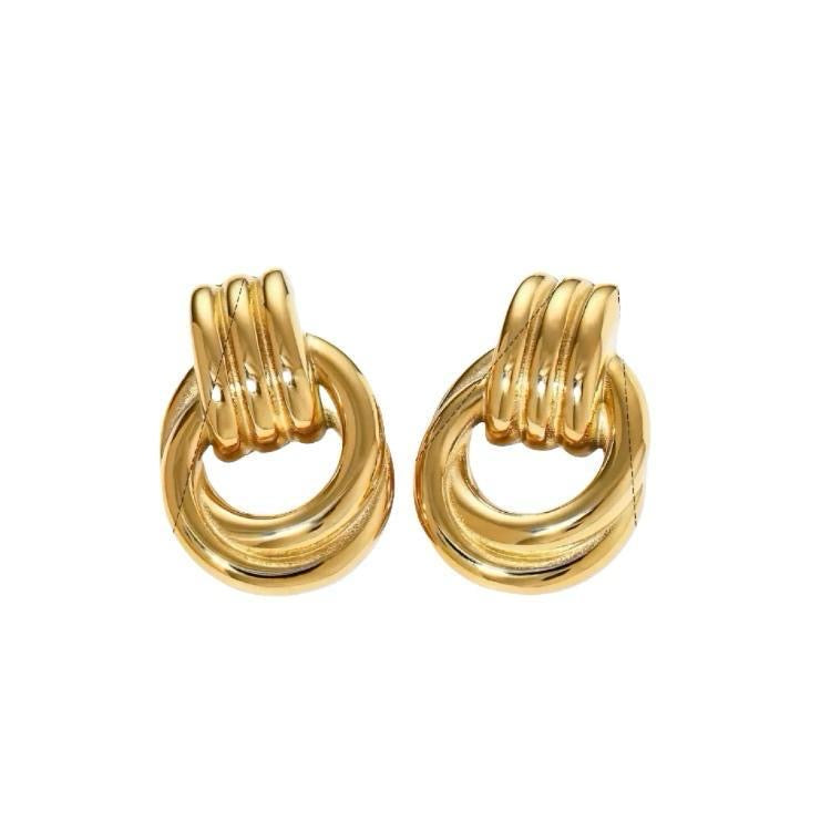 Gold Triple Hoop Earrings