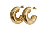 Ripple Hoop Earrings