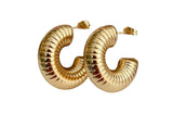 Ripple Hoop Earrings