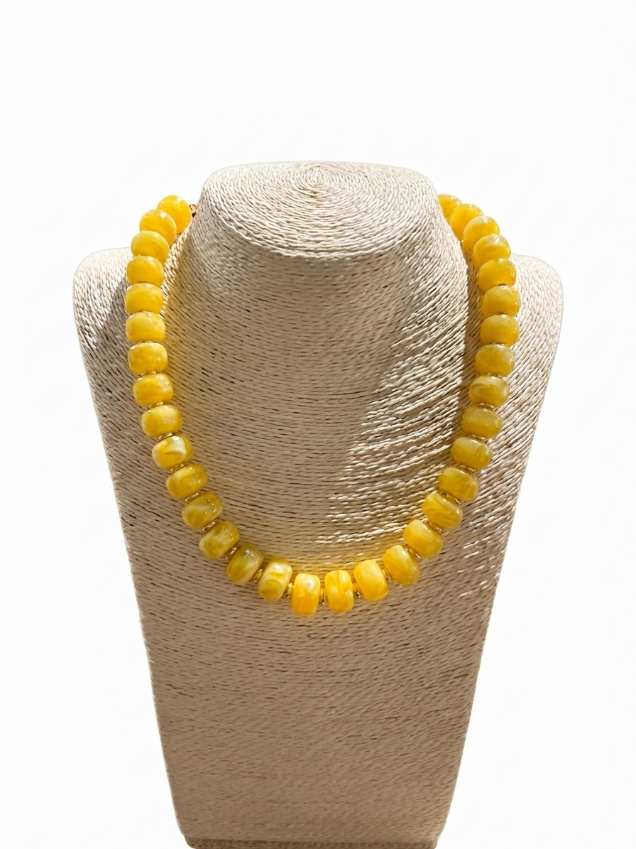 Beaded Necklaces with Gold Details