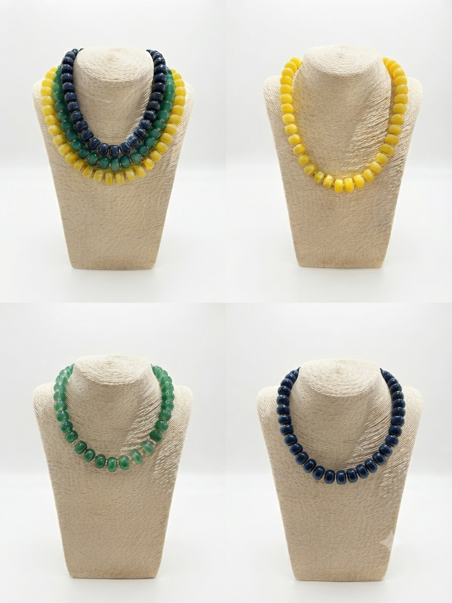 Beaded Necklaces with Gold Details