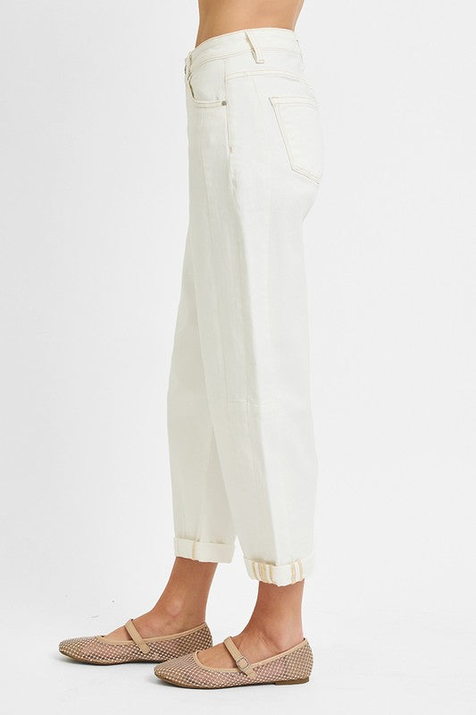 Cream Barrel Jeans