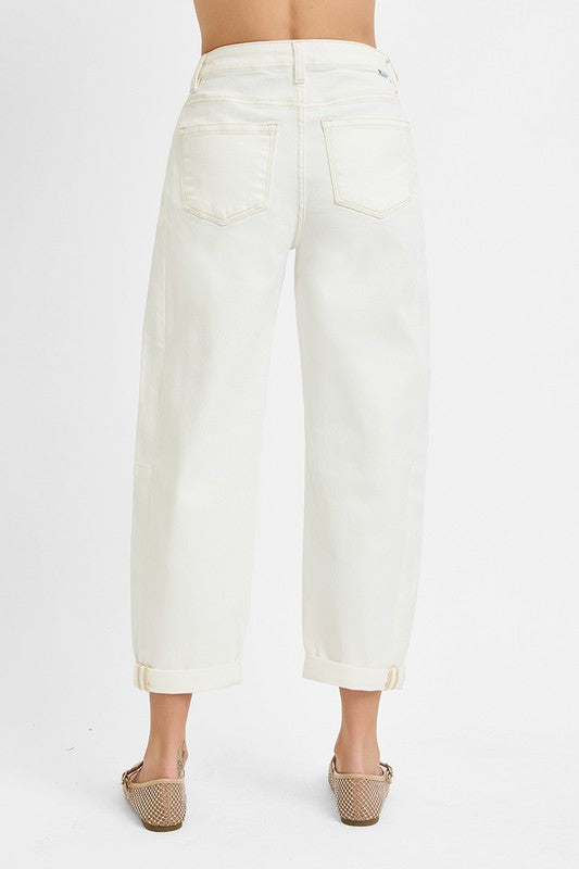 Cream Barrel Jeans