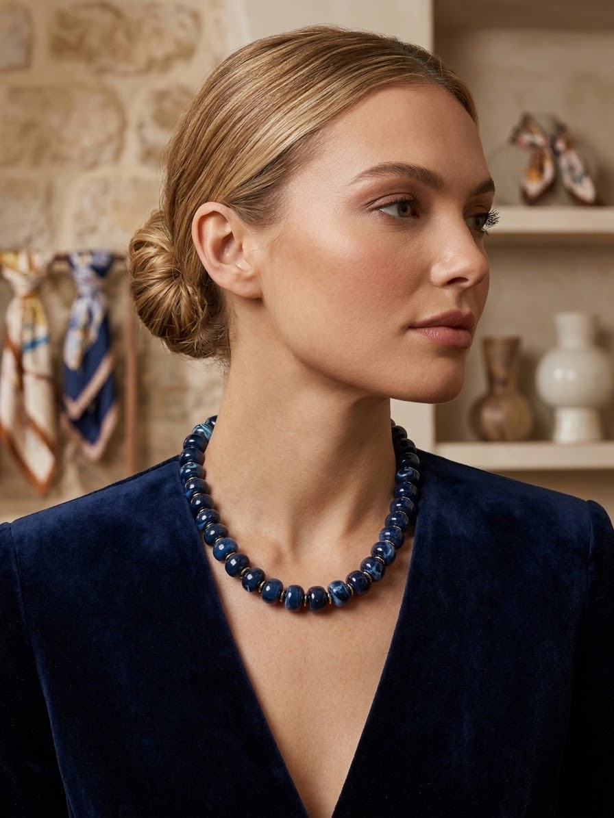 Beaded Necklaces with Gold Details