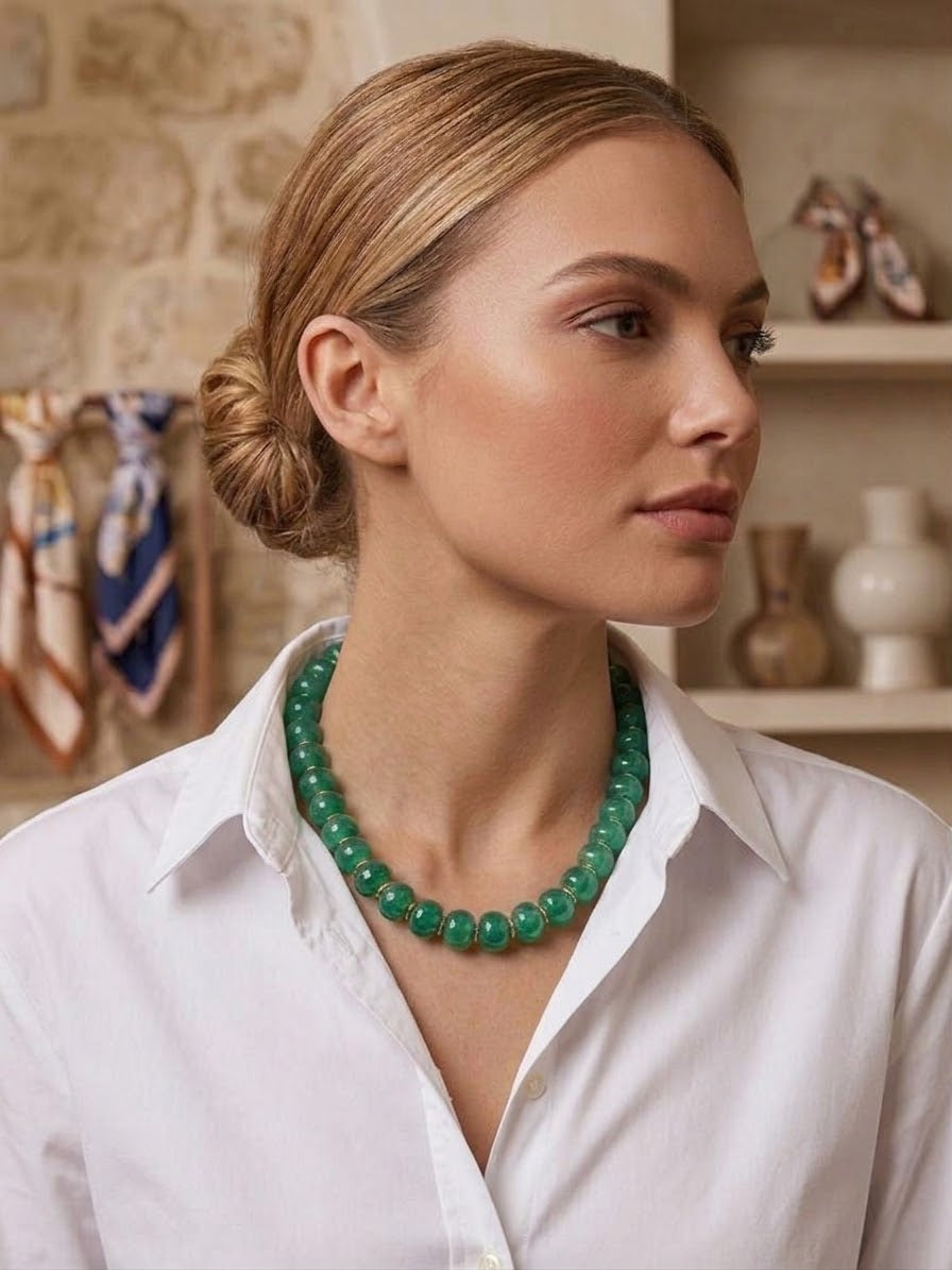 Beaded Necklaces with Gold Details
