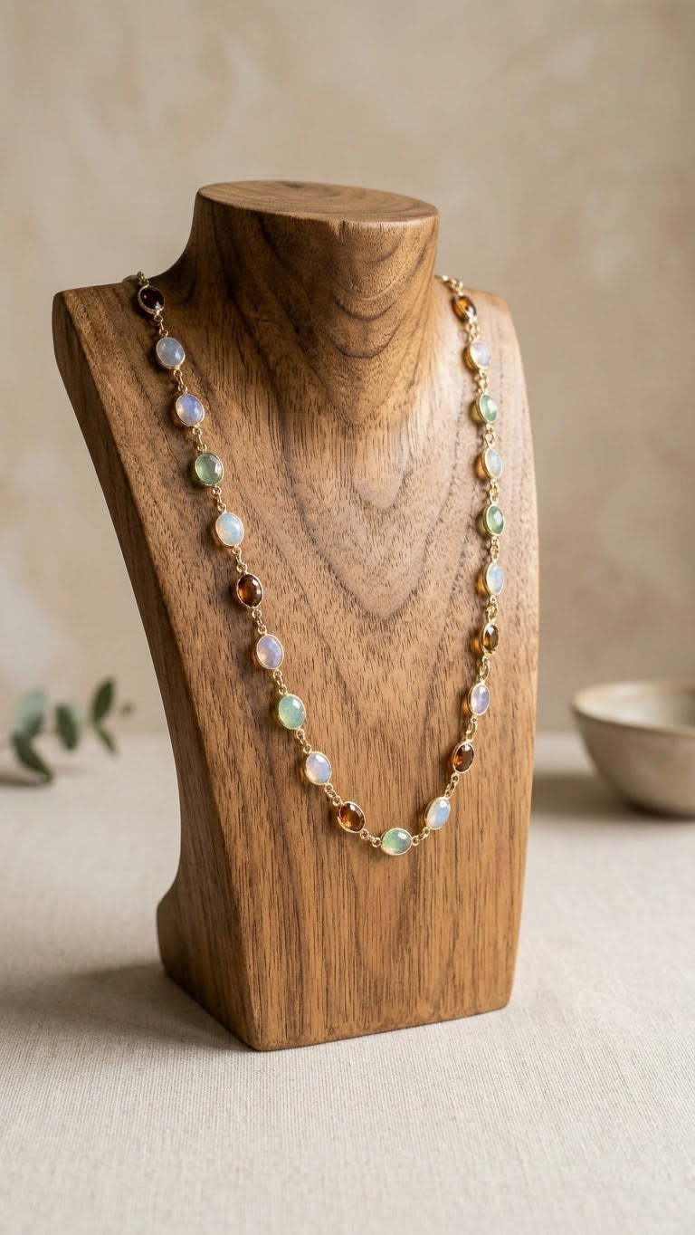 The Horizon Bezel Collar Necklace