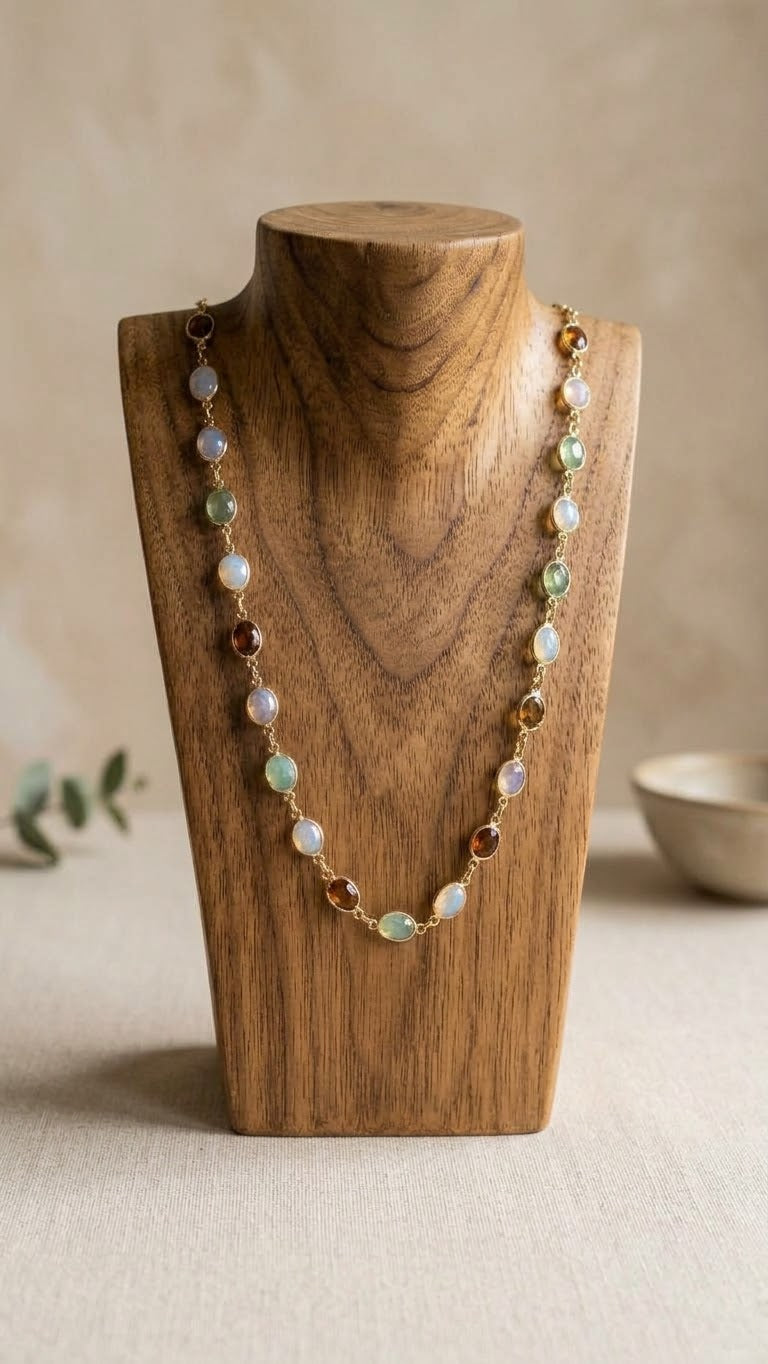 The Horizon Bezel Collar Necklace