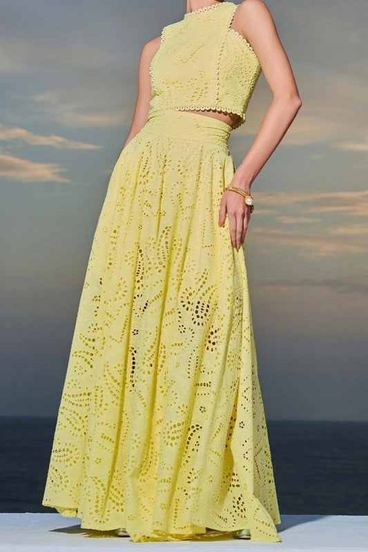 Luany Yellow Skirt Set