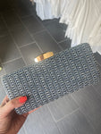 Blue Raffia Clutch