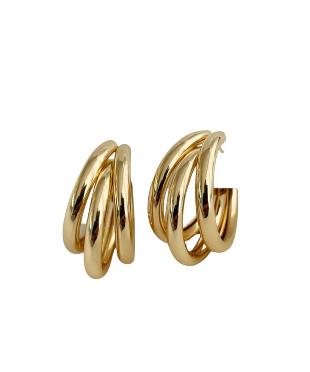 Gold Triple Hoop