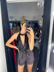 Velvet high Neck Dress