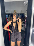 Velvet high Neck Dress