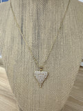 Gold Necklace w/ Diamond Heart Charm
