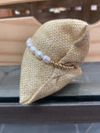 Half gold beads half pearl bracelet
