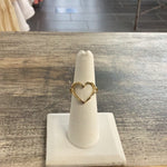 Gold heart shaped ring H&Y