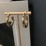 Solid gold hoops